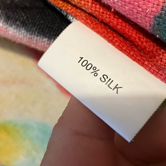 Dilemma Dhun Shroff Womens Silk Kimono One Size Colorful Abstract Art To Wear - Picture 6 of 6